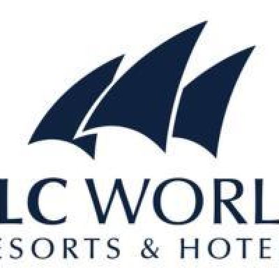 CLC World Resorts & Hotels logo with three navy blue sail shapes above the words “CLC WORLD” on a white background